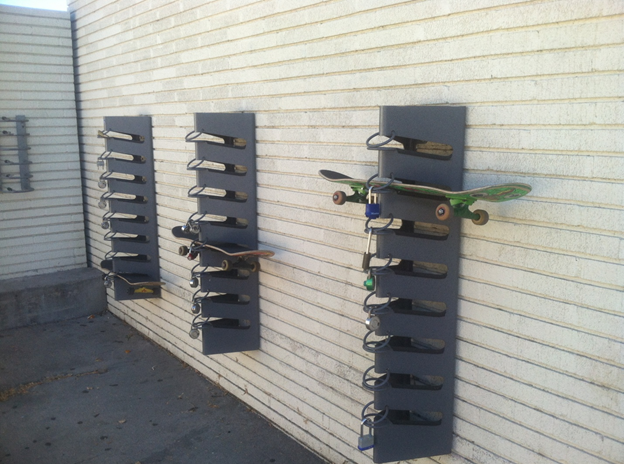 Skateboard rakes located at BCCHS