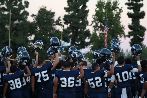 The team gathers together before the game.