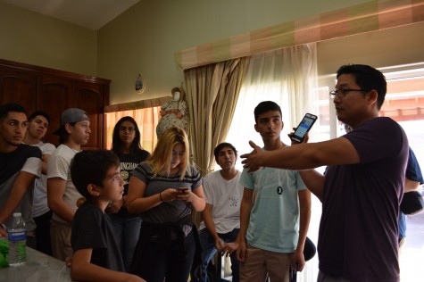 Mr .Hwang addressing the club of what to expect on their visit to Skid Row.