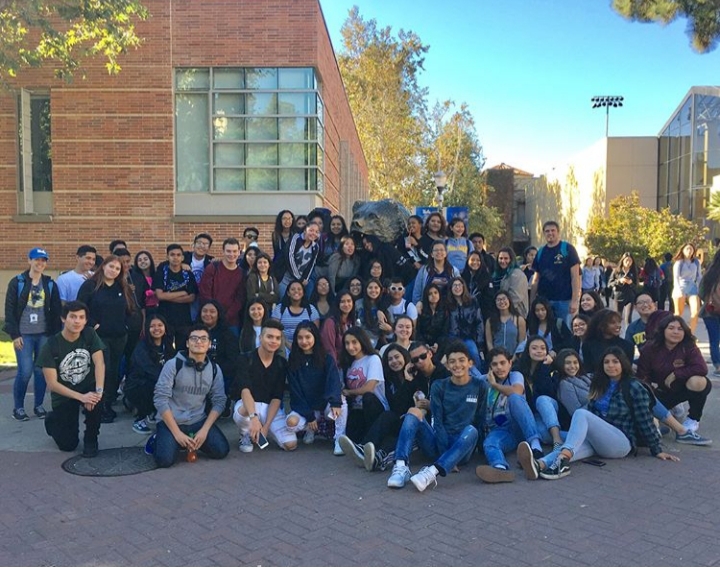The sophomore academy during their college field trip to CSUN.