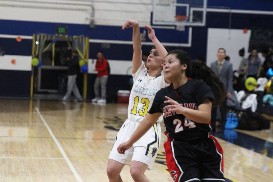 Pictured is BCCHS basketball player Bita Hashemi (10)