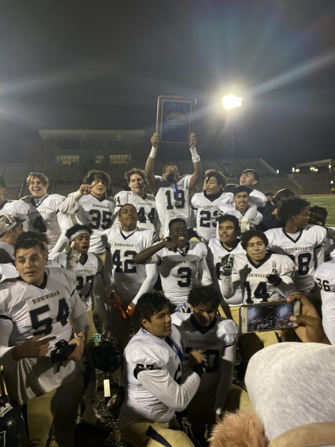 BCCHS Patriots celebrate their 2019 Open Division City Championship at El Camino College