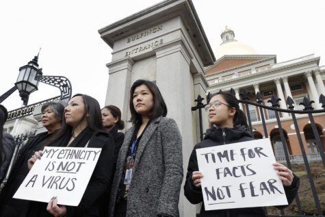 Protest in Boston against coronavirus racism