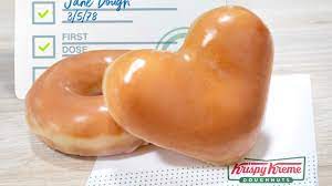 Anyone who shows their COVID-19 vaccination card at Krispy Kreme will receive a free original glazed donuts.