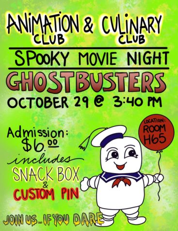 BCCHS Animation Club & Culinary Club Combined for Magical Halloween Movie Night