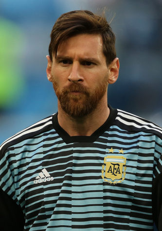 Messi playing for the Argentina National Team