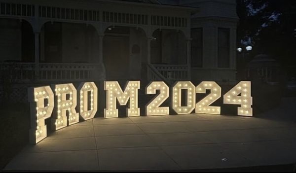 LED 2024 Prom Display for seniors pictures at the prom. 
(photo: Joaldi Diaz (12th))