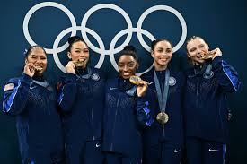 U.S Women Gymnastics Olympic Medalists
Left to Right: Jordan Chiles, Suni Lee, Simone Biles, Hezly Rivera, Jade Carey.  (photo: Creative Commons)