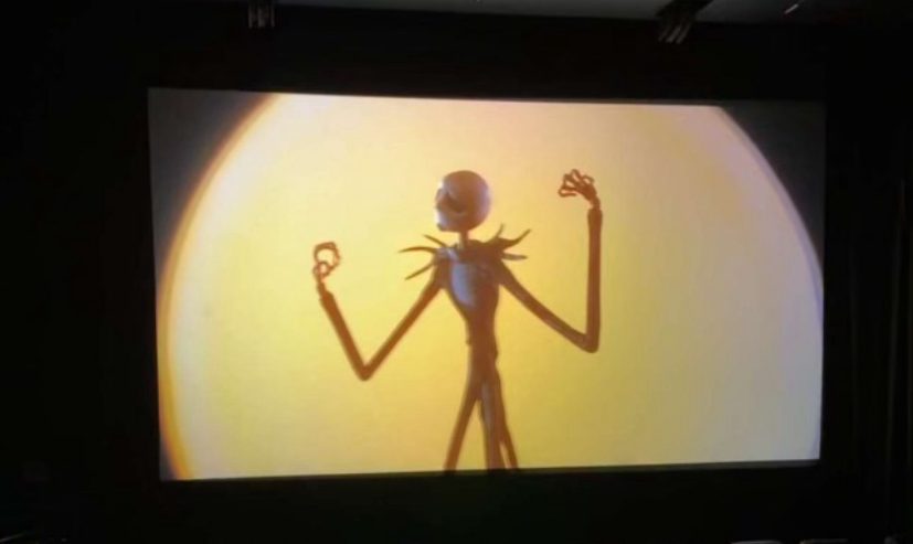 A screen shot of "The Nightmare Before Christmas" showing at AMC Universal City Walk (photo: Yaritzi Garcia (10))