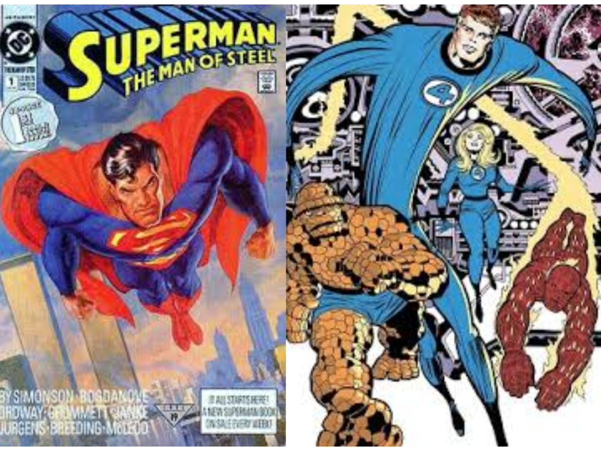 Superman and Fantastic Four Comics
(Image: Wikimedia Commons)