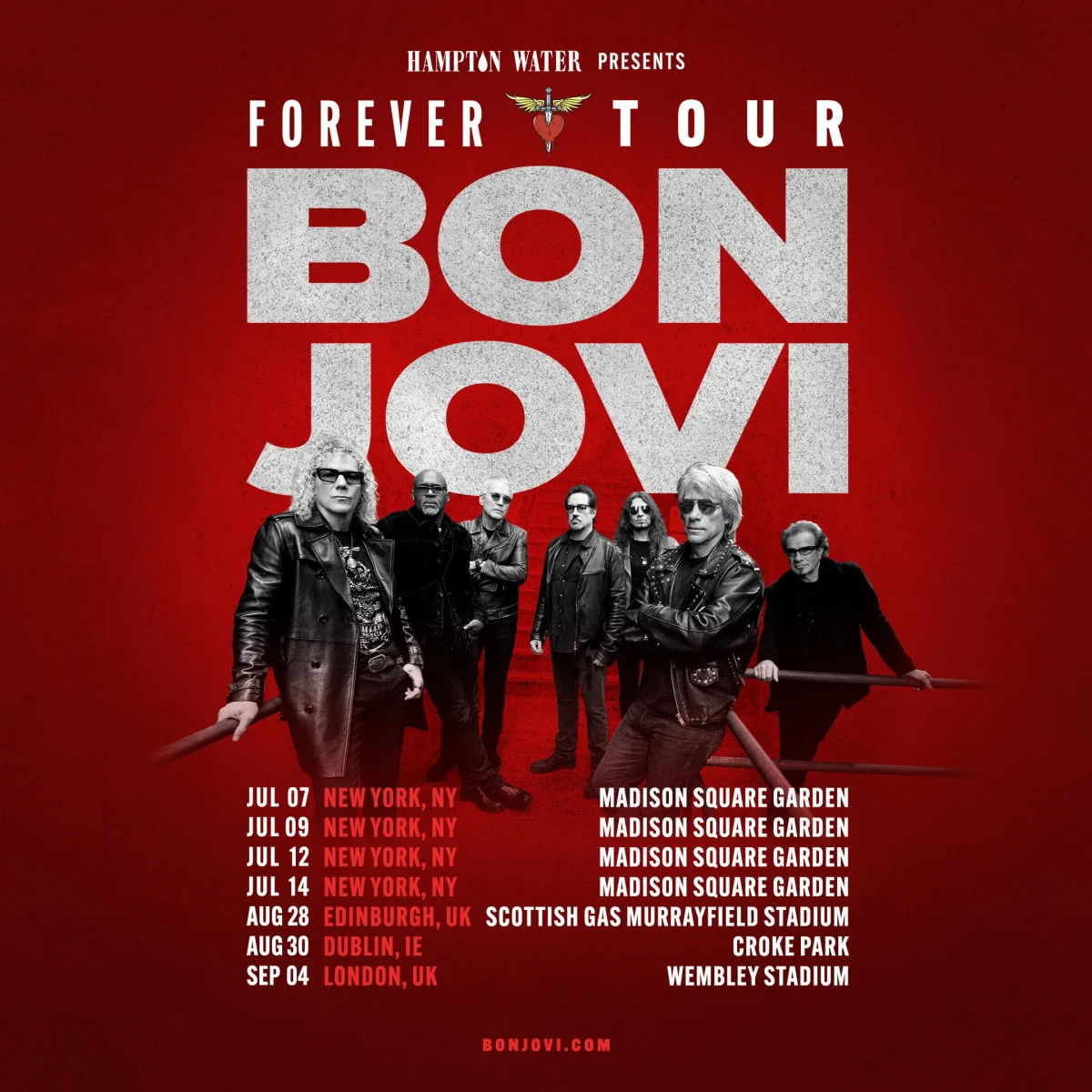 The first look at the tour dates announced by Bon Jovi and their 2026 Forever Tour
(Image: Creative Commons)