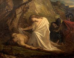 Art of Antigone "au Chevet de Polynice" by French painter Jean-Joseph Benjamin-Constant
(Wikimedia Commons)